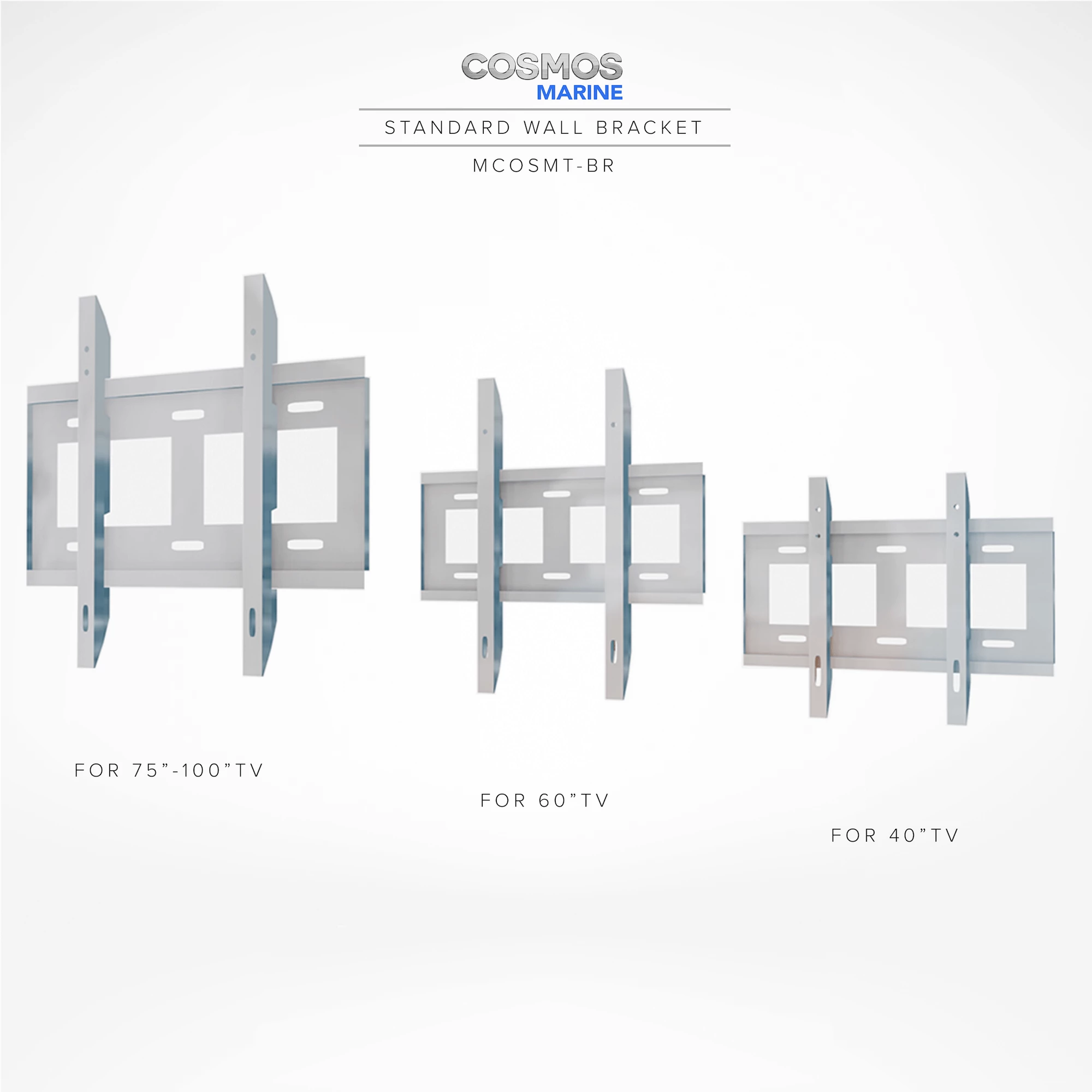 Premium stainless steel wall mount bracket for Cosmos Marine outdoor TV, designed for Qatar.